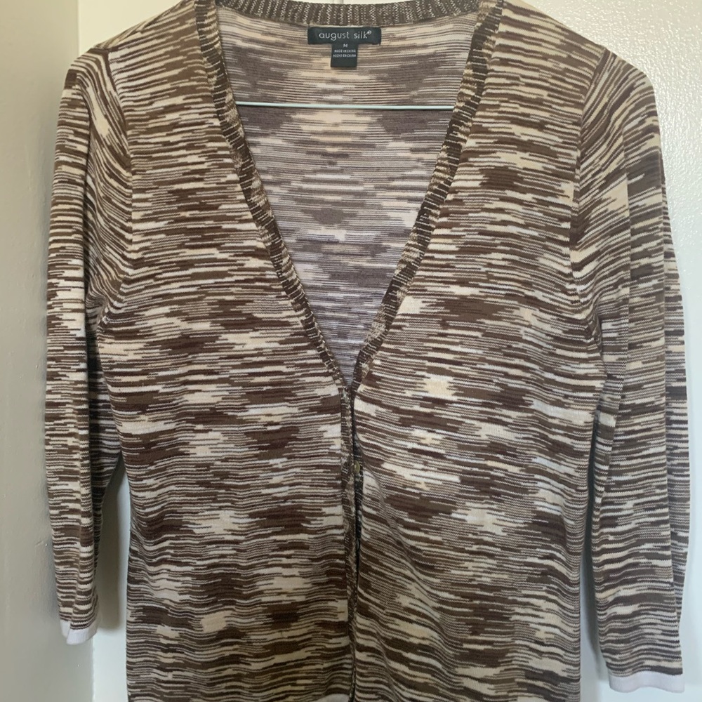 august silk sweater size M,